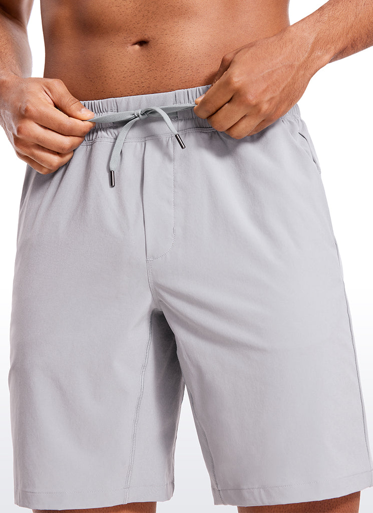 CRZ YOGA Men's Train Relaxed Fit Feathery-Fit Linerless Shorts 9'' Gull Gray