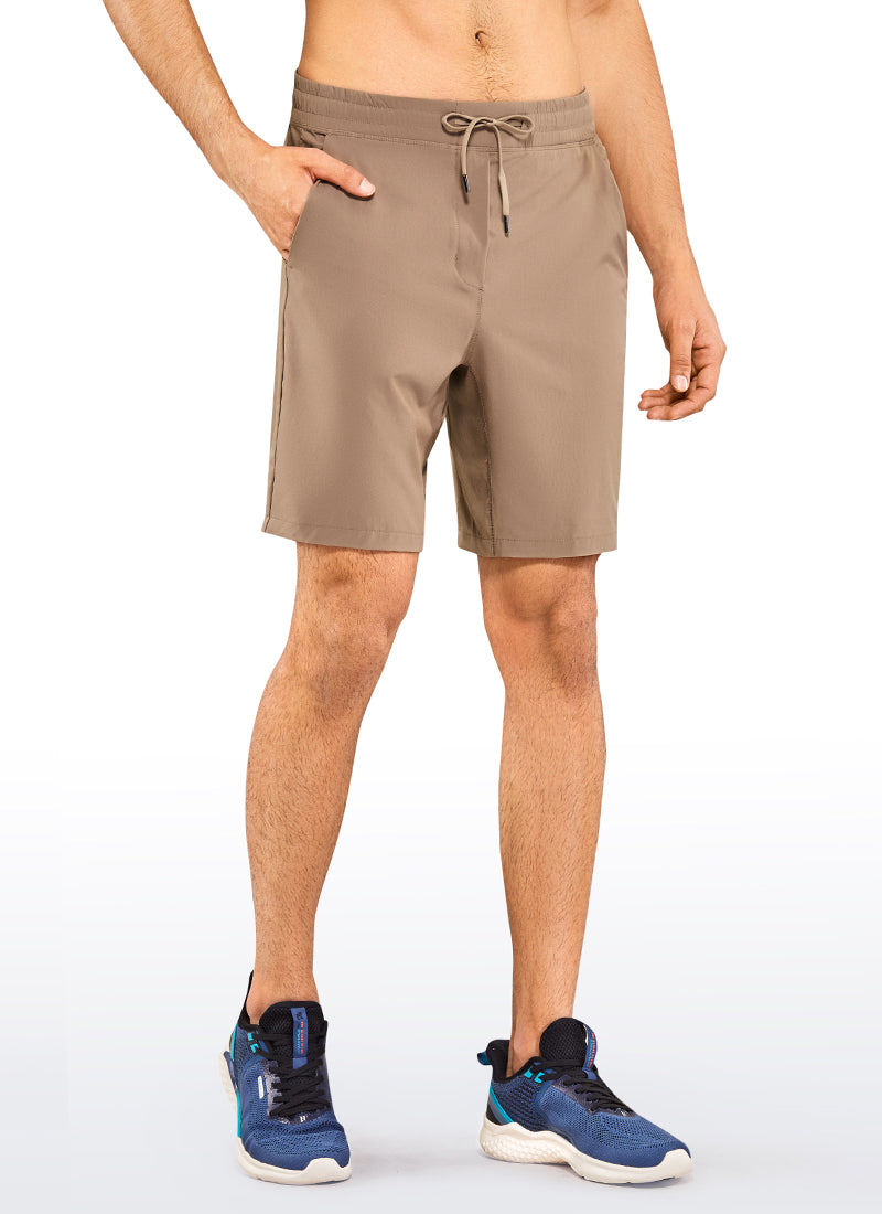 CRZ YOGA Men's Train Relaxed Fit Feathery-Fit Linerless Shorts 9'' Mineral brown
