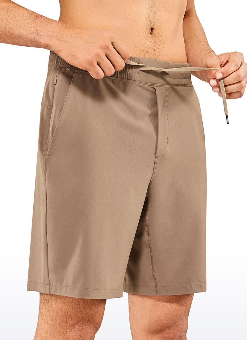 CRZ YOGA Men's Train Relaxed Fit Feathery-Fit Linerless Shorts 9'' Mineral brown