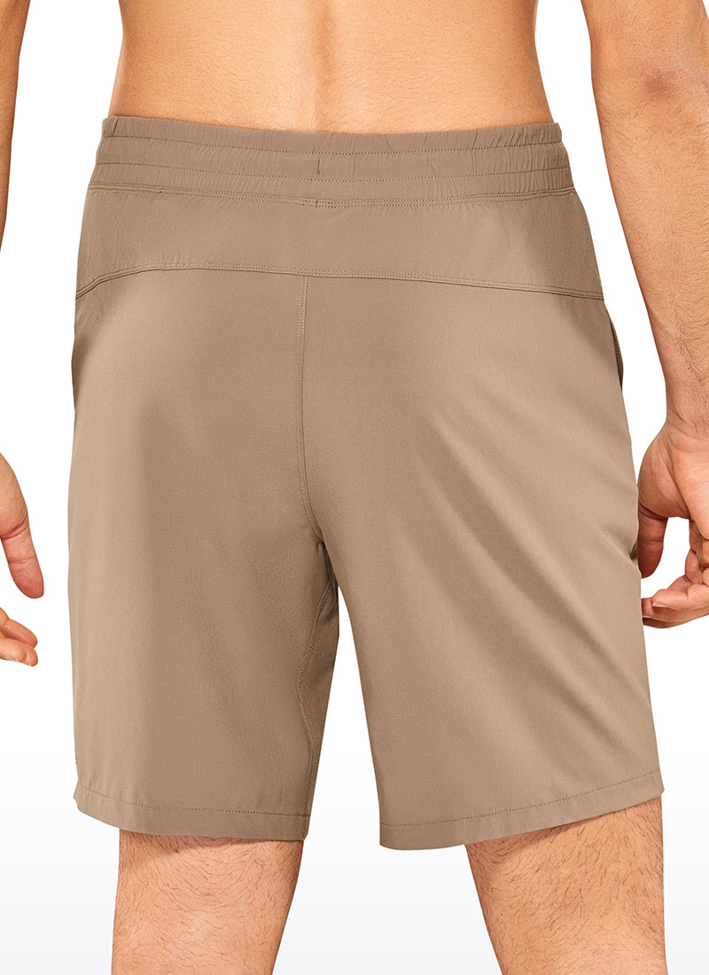 CRZ YOGA Men's Train Relaxed Fit Feathery-Fit Linerless Shorts 9'' Mineral brown