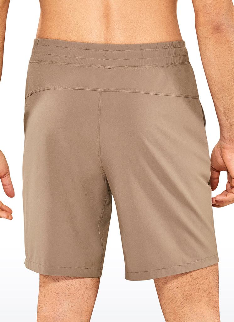 CRZ YOGA Men's Train Relaxed Fit Feathery-Fit Linerless Shorts 9'' Mineral brown