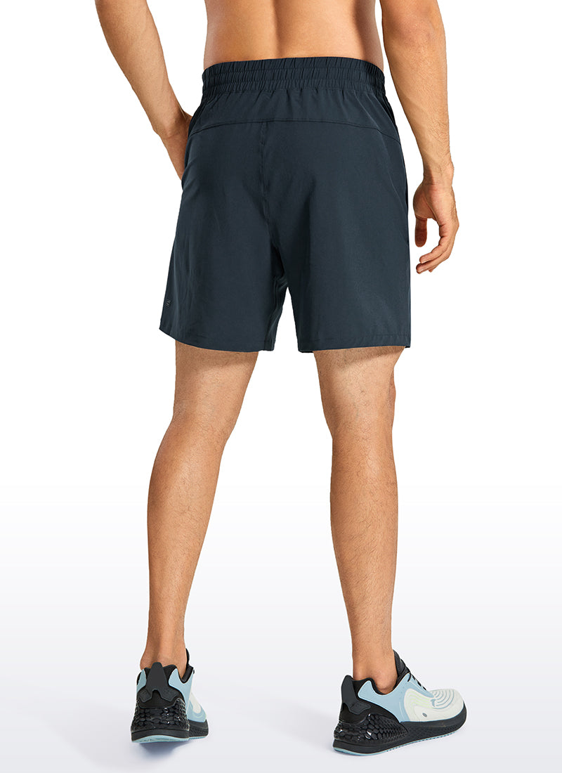 CRZ YOGA Men's Train Classic Fit Feathery-Fit Linerless Shorts 7'' True Navy