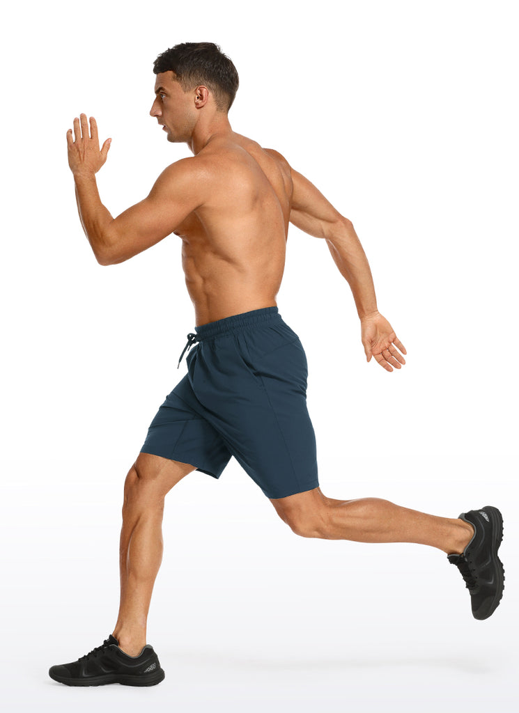 CRZ YOGA Men's Train Classic Fit Feathery-Fit Linerless Shorts 7'' Dark Carbon