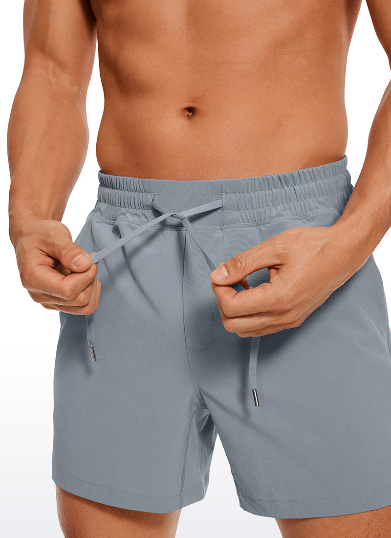 CRZ YOGA Men's Running Feathery-Fit Workout Linerless Shorts 5'' Dark Carbon