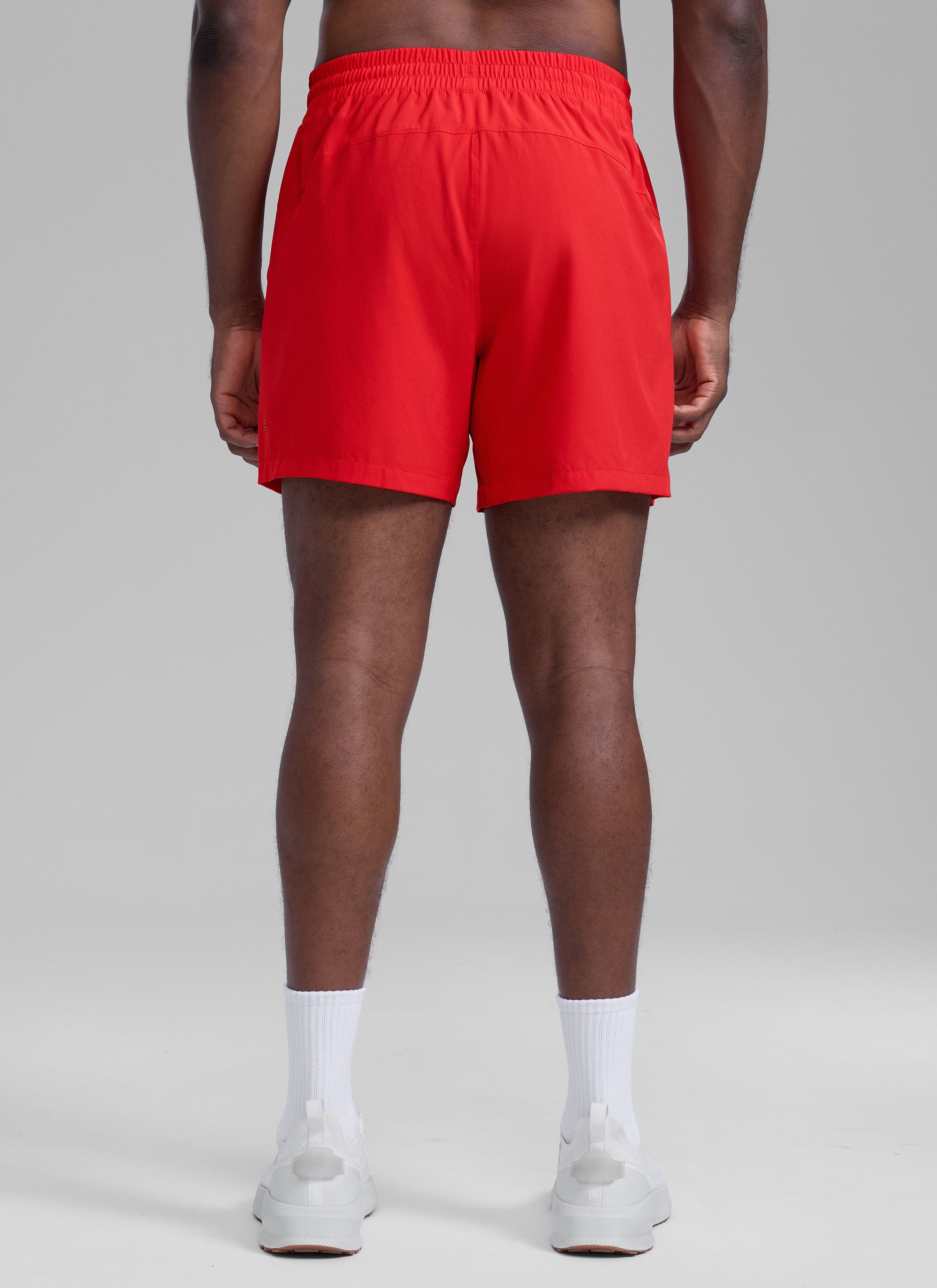 CRZ YOGA Men's Running Feathery-Fit Workout Linerless Shorts 5'' Deep Red