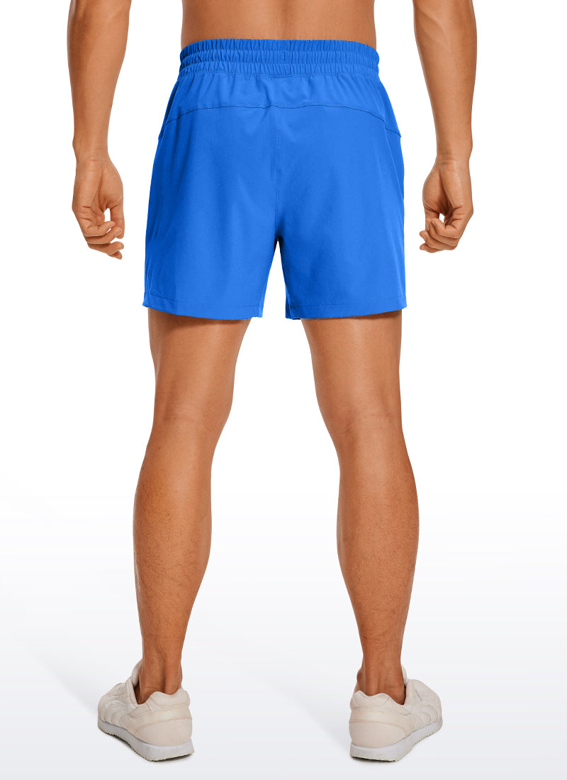 CRZ YOGA Men's Running Feathery-Fit Workout Linerless Shorts 5'' Sparkle Blue