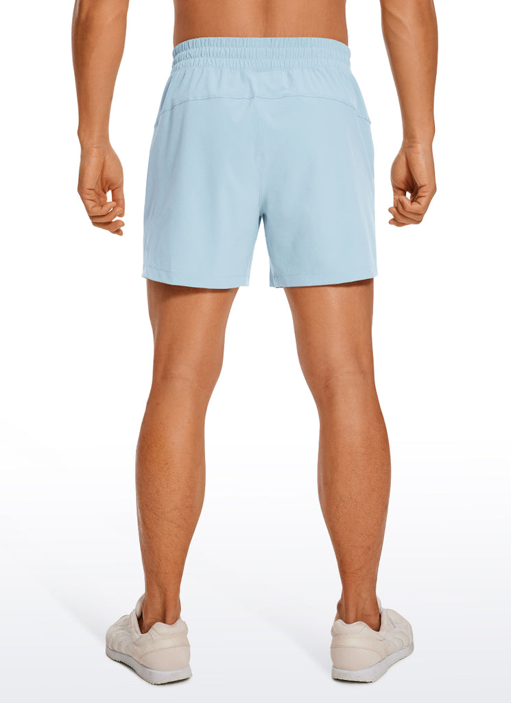 CRZ YOGA Men's Running Feathery-Fit Workout Linerless Shorts 5'' Light grayish blue
