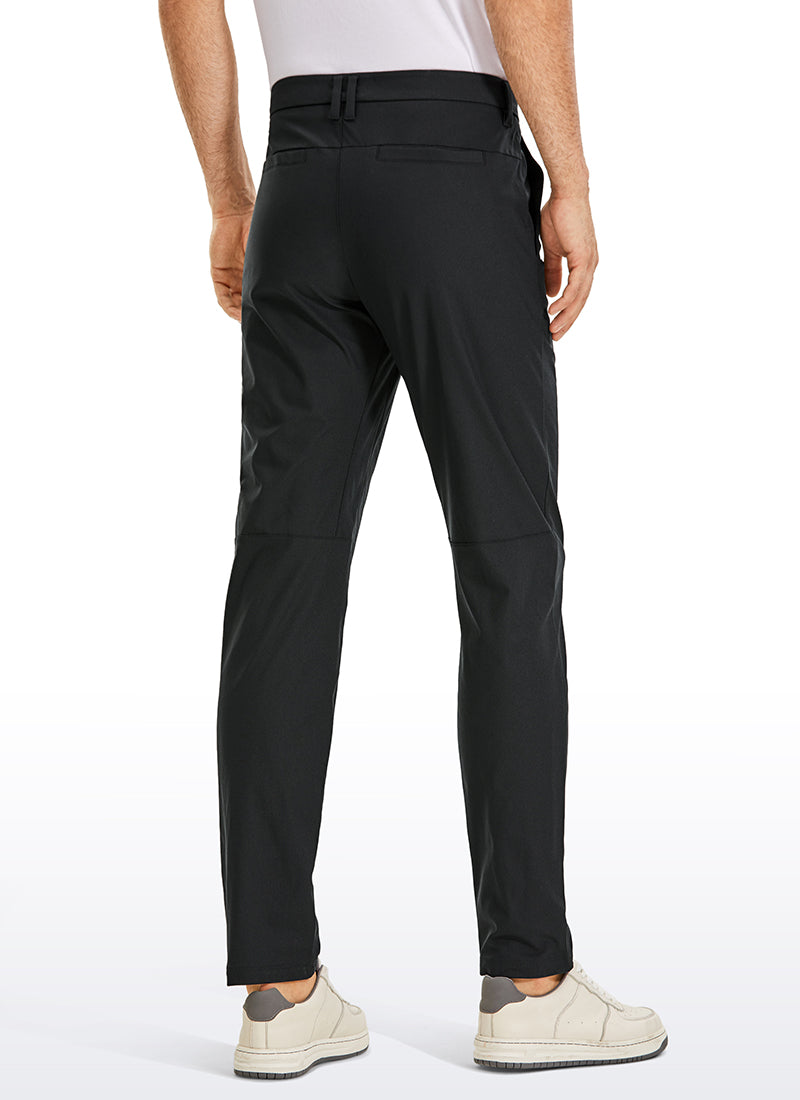 CRZ YOGA Mens Work Classic Fit All-Day Comfort Golf Pants Pockets 30'' Black