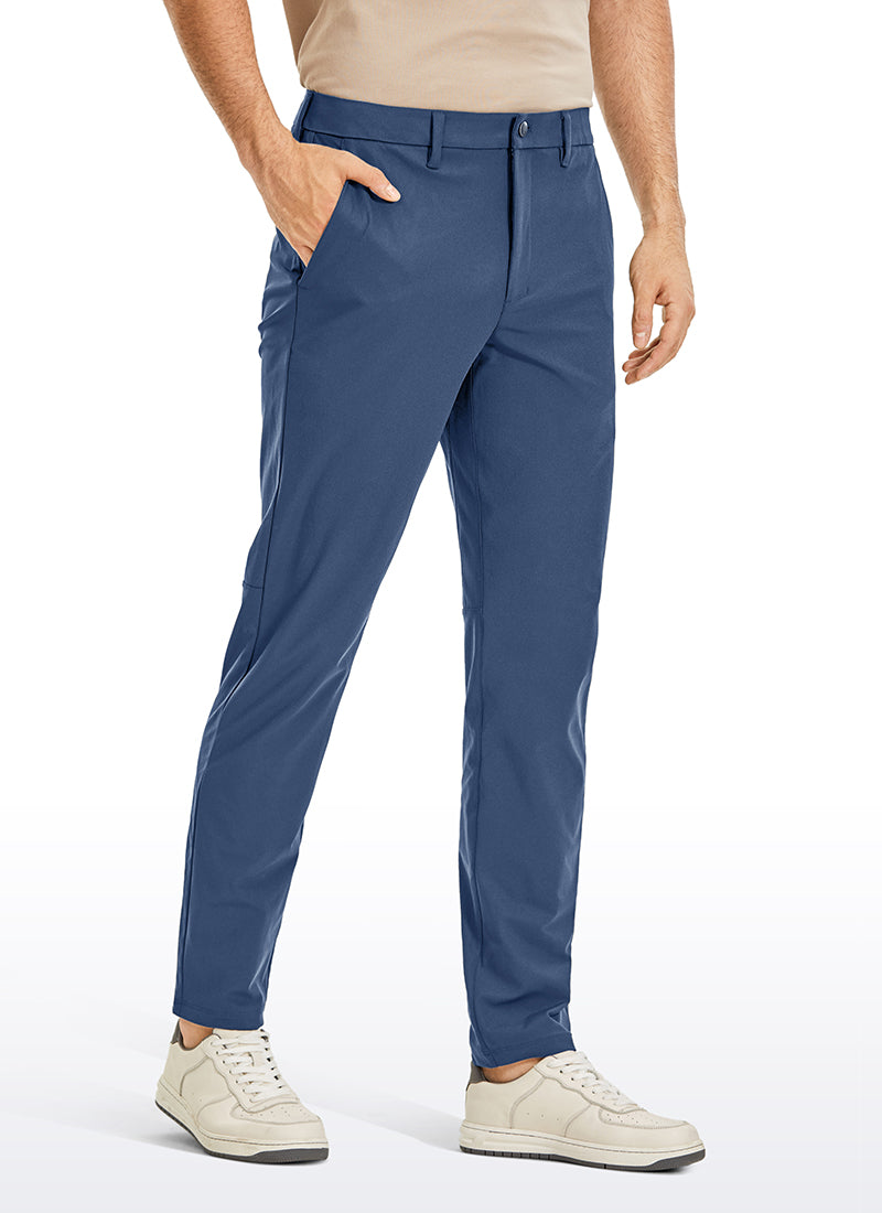 CRZ YOGA Mens Work Classic Fit All-Day Comfort Golf Pants Pockets 32'' Electric Blue