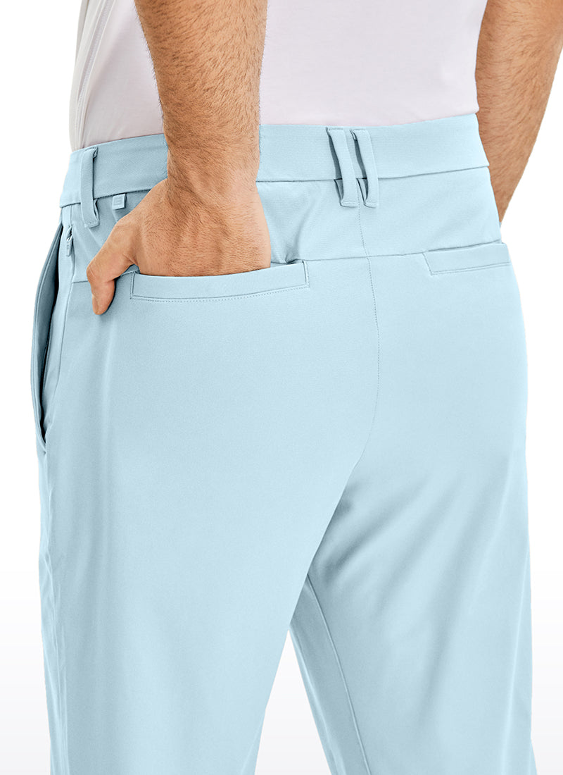 CRZ YOGA Mens Work Classic Fit All-Day Comfort Golf Pants Pockets 34'' White