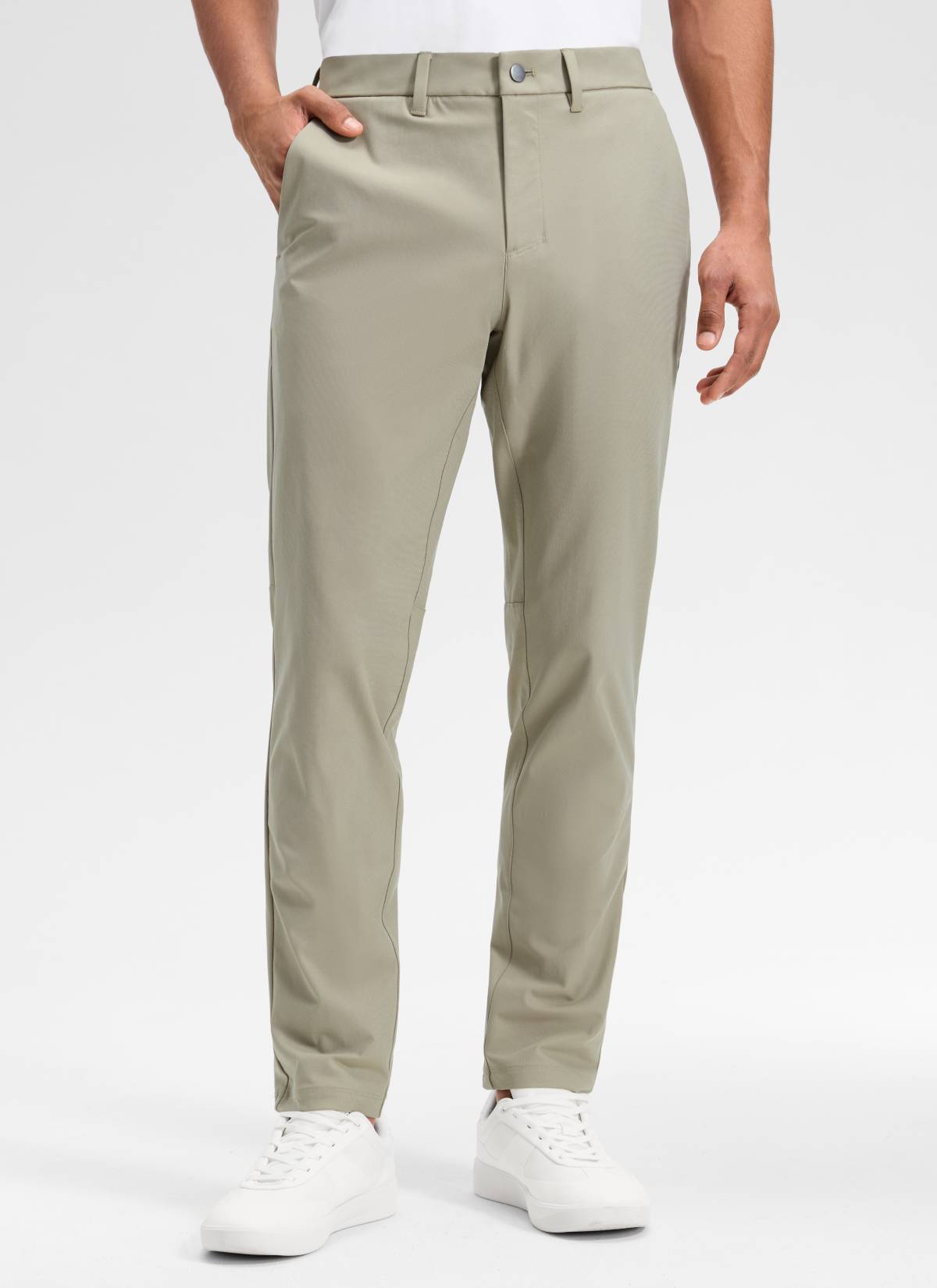 CRZ YOGA Mens Work Classic Fit All-Day Comfort Golf Pants Pockets 32'' Khali Barley