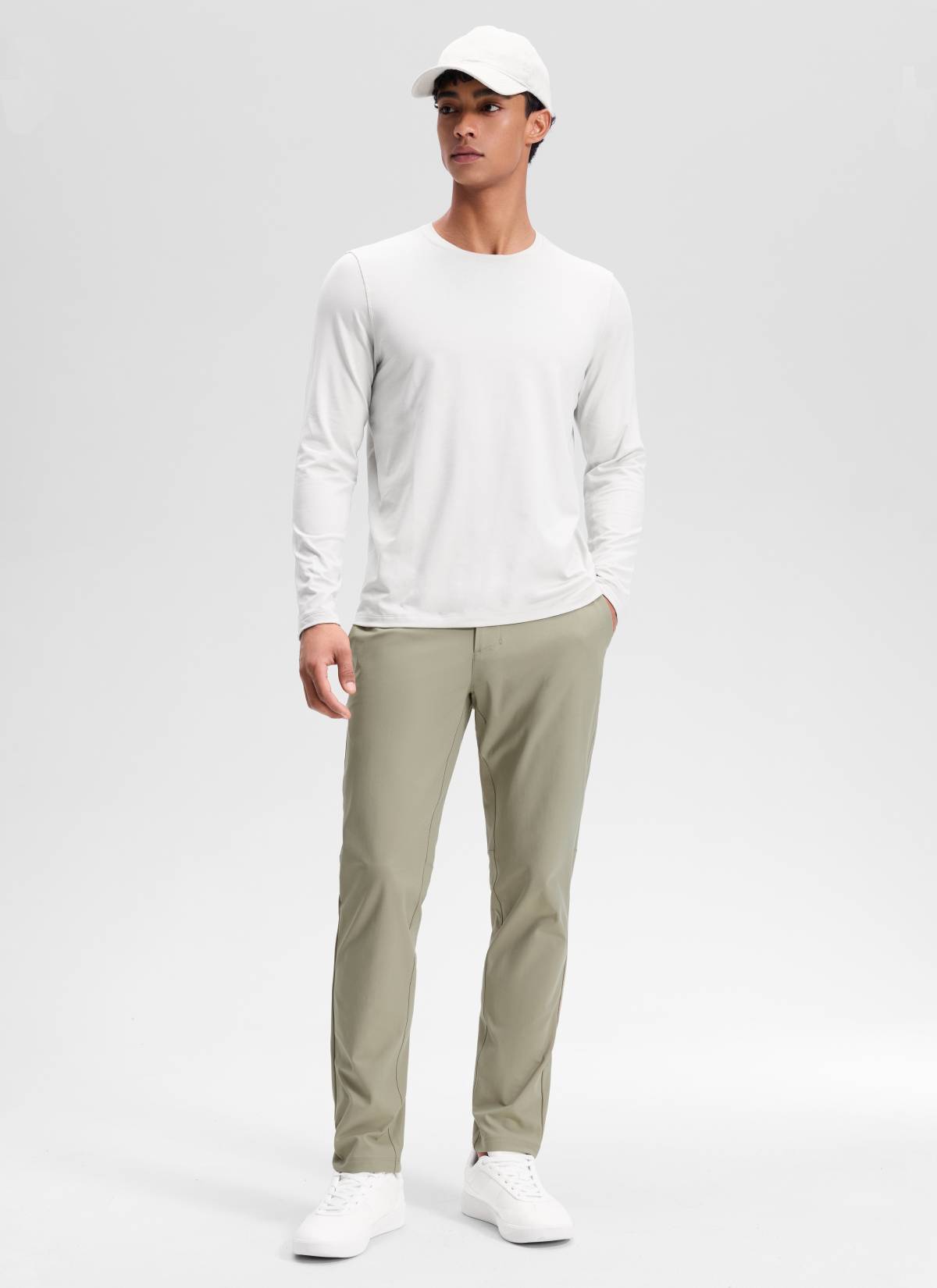 CRZ YOGA Mens Work Classic Fit All-Day Comfort Golf Pants Pockets 32'' Khali Barley