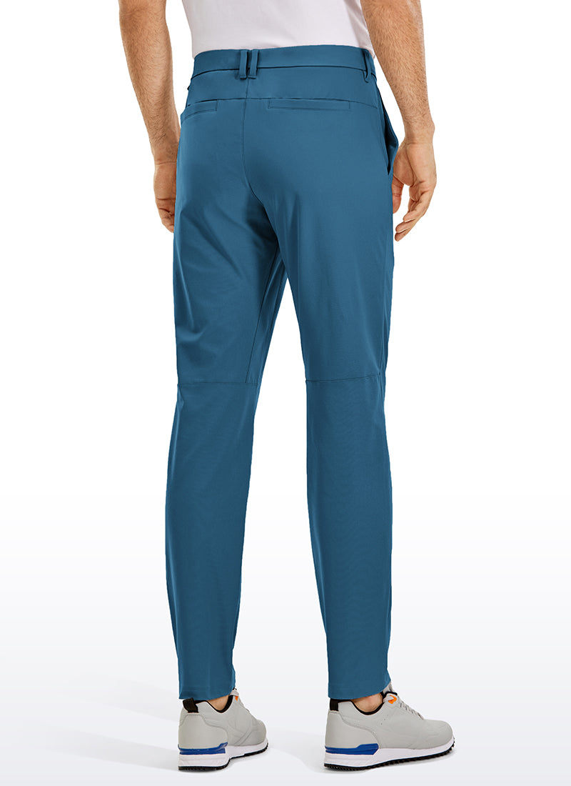 CRZ YOGA Mens Work Classic Fit All-Day Comfort Golf Pants Pockets 32'' Iron Blue