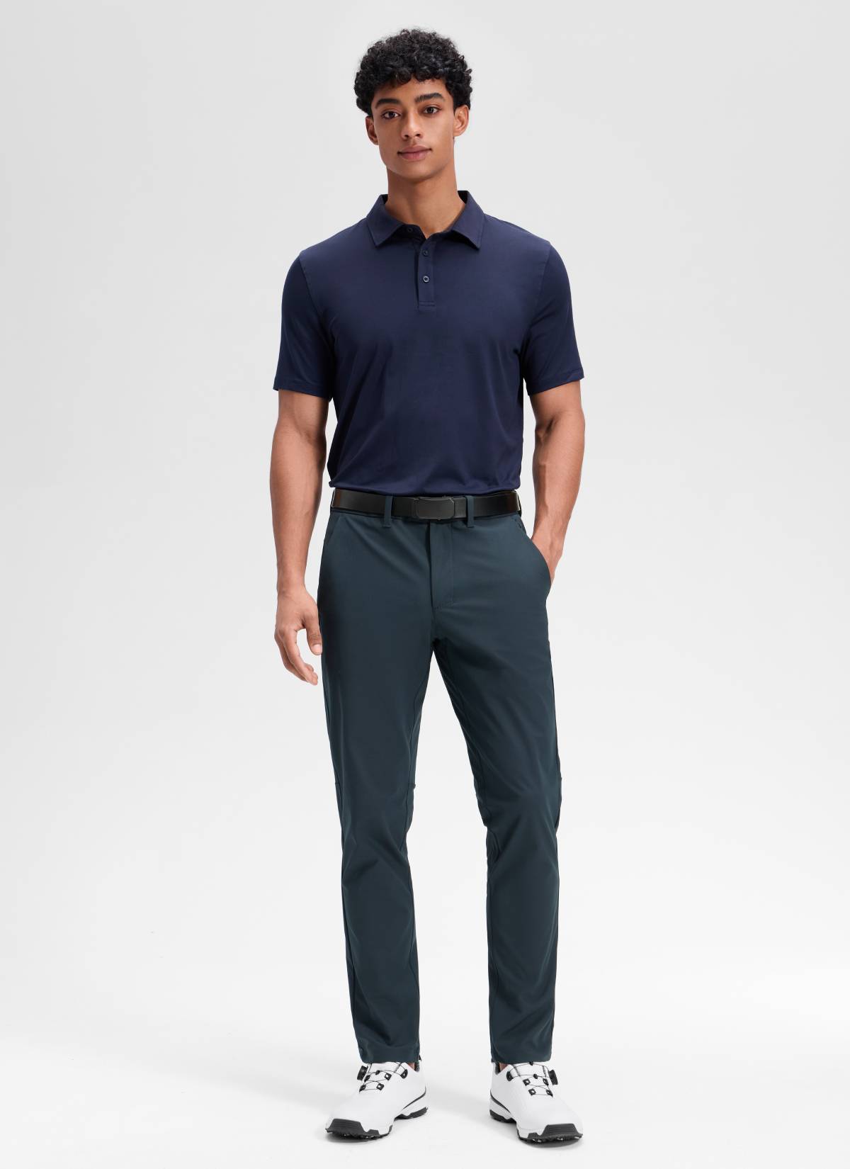 CRZ YOGA Mens Work Classic Fit All-Day Comfort Golf Pants Pockets 32'' True Navy