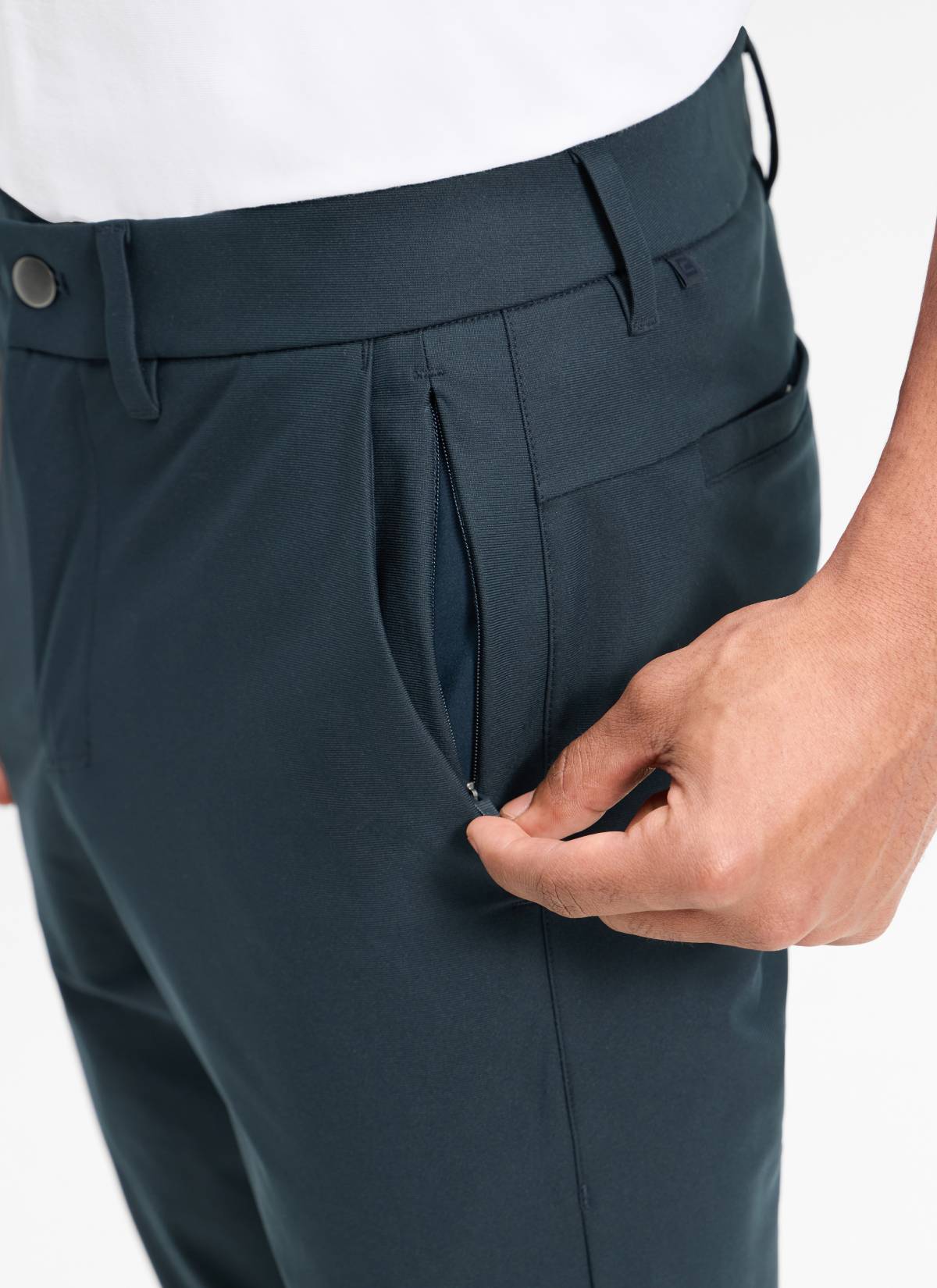 CRZ YOGA Mens Work Classic Fit All-Day Comfort Golf Pants Pockets 32'' True Navy