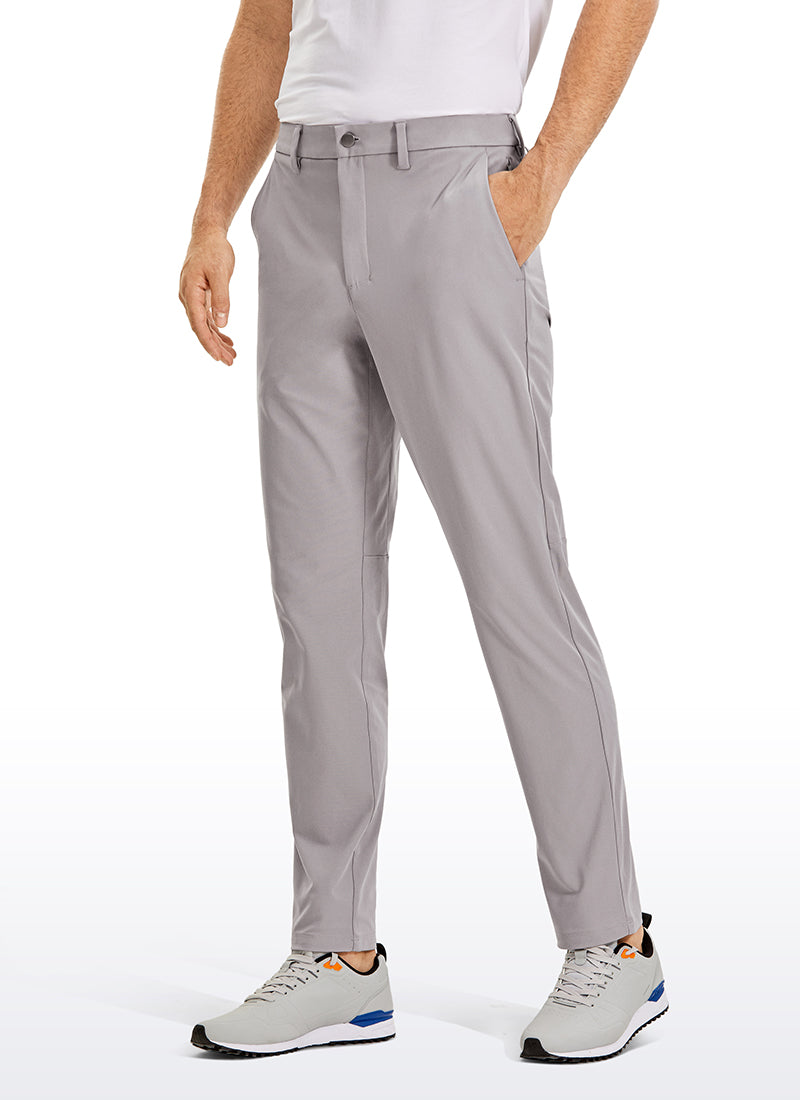 CRZ YOGA Mens Work Classic Fit All-Day Comfort Golf Pants Pockets 32'' Dark Chrome
