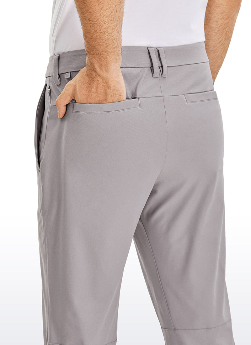 CRZ YOGA Mens Work Classic Fit All-Day Comfort Golf Pants Pockets 32'' Black