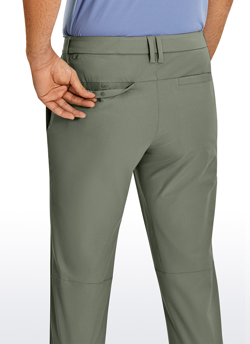 CRZ YOGA Mens Work Classic Fit All-Day Comfort Golf Pants Pockets 34'' Ink Gray