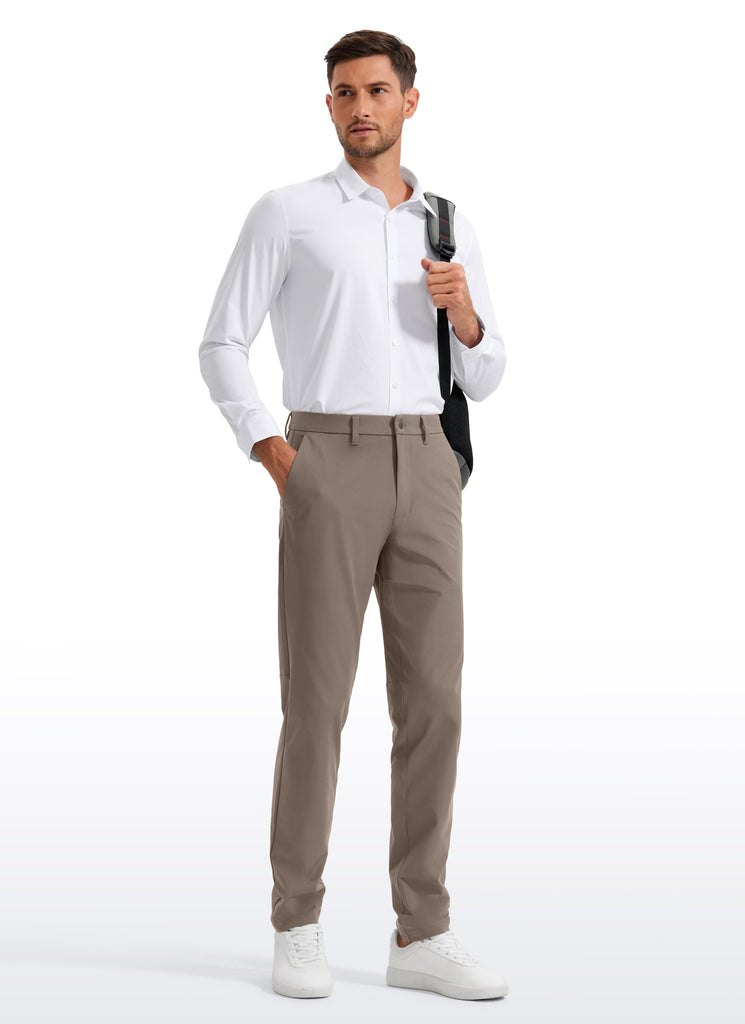 CRZ YOGA Mens Work Classic Fit All-Day Comfort Golf Pants Pockets 34'' Khali Barley