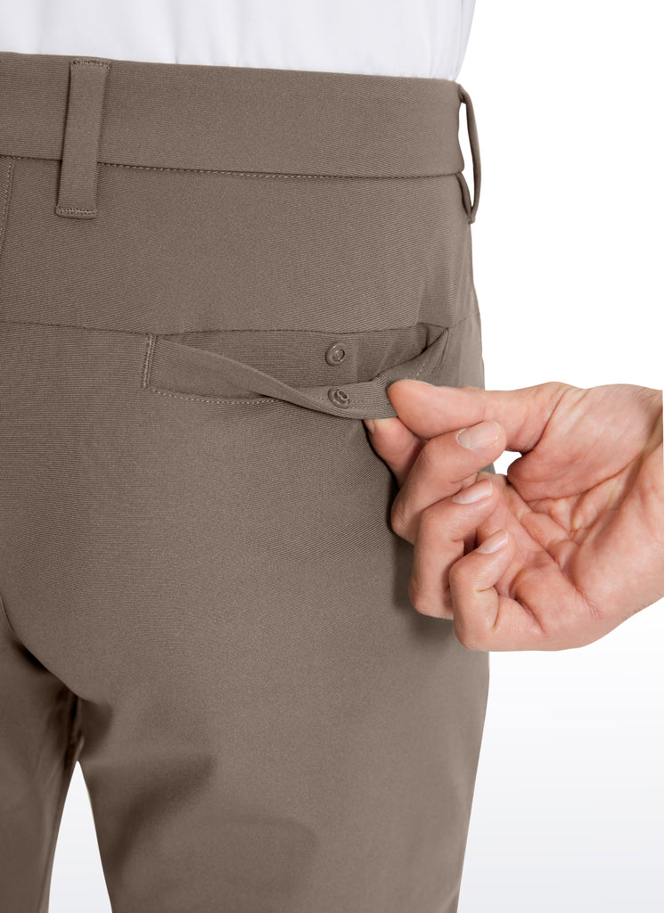 CRZ YOGA Mens Work Classic Fit All-Day Comfort Golf Pants Pockets 34'' Khali Barley