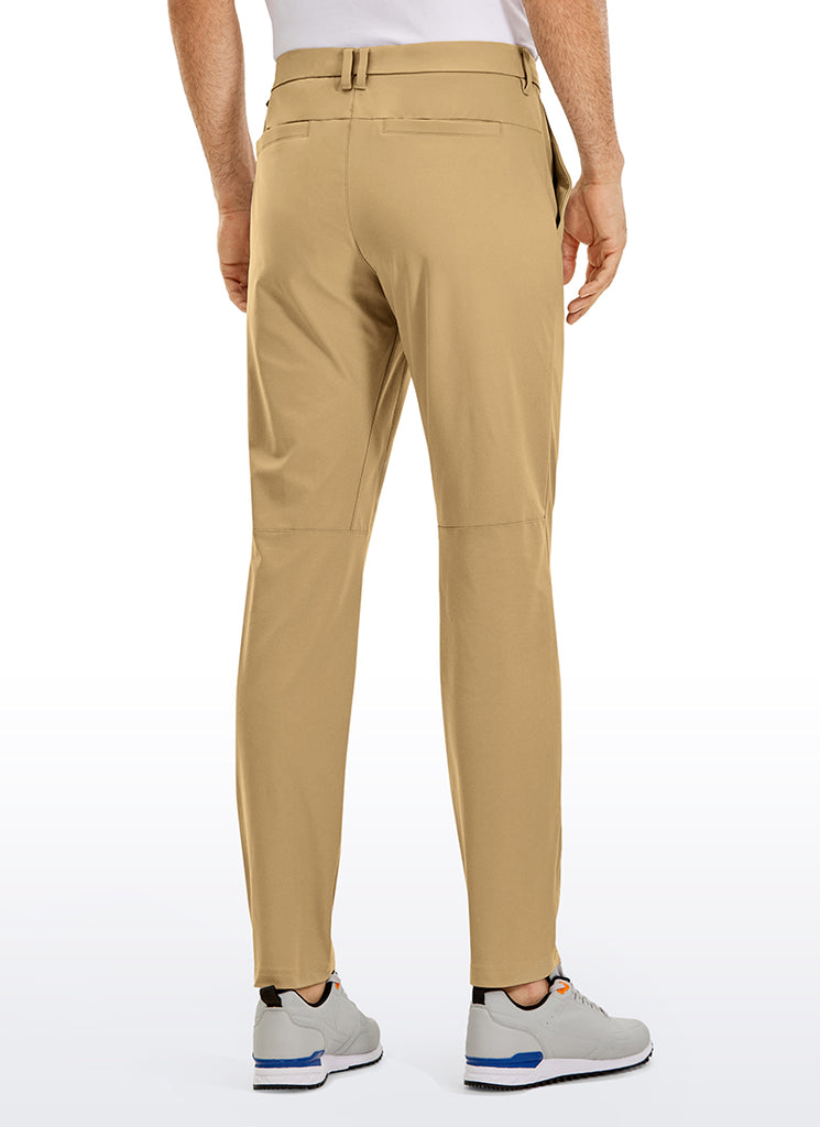 CRZ YOGA Mens Work Classic Fit All-Day Comfort Golf Pants Pockets 34'' Khaki Sand