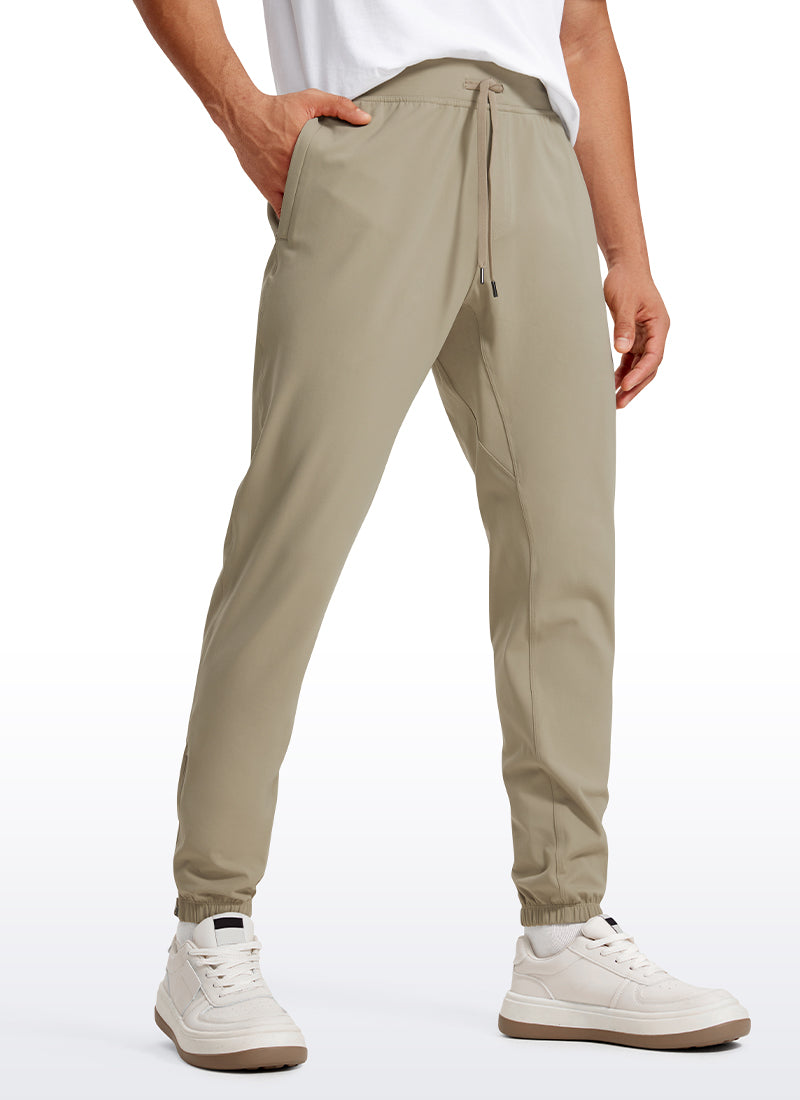CRZ YOGA Men's Run Slim Fit On the Travel Joggers 30''- Ankle Zipper Khali Barley