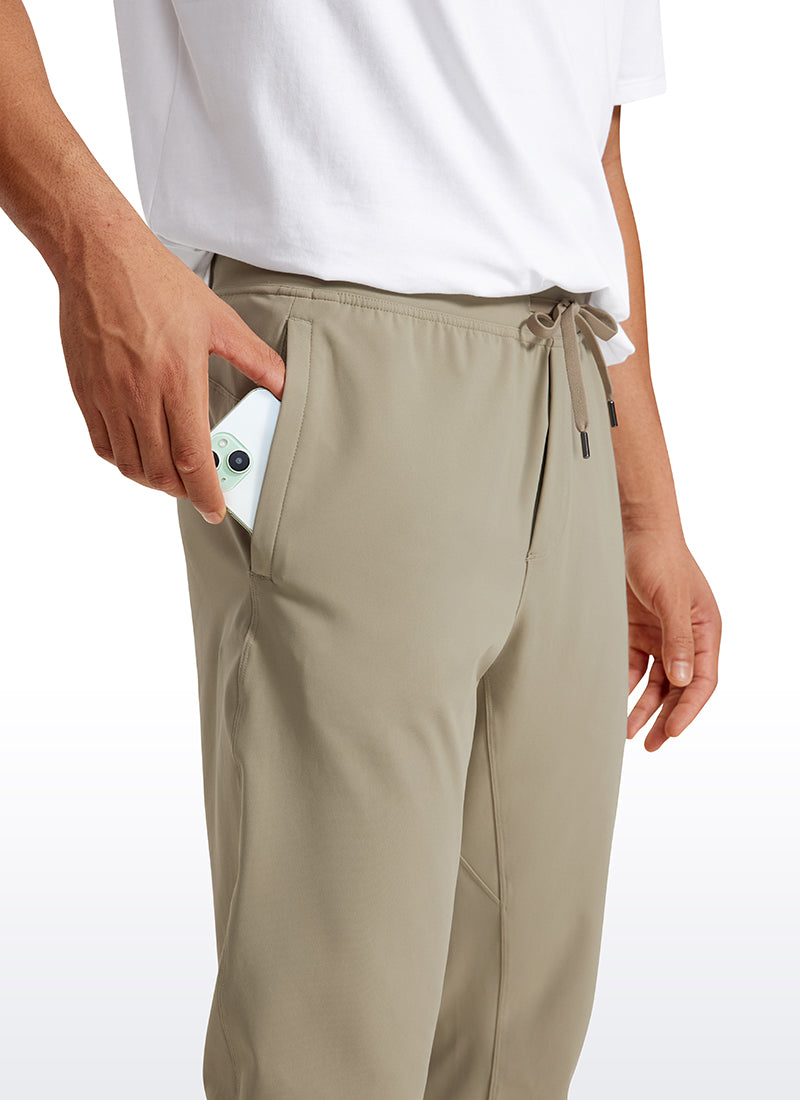 CRZ YOGA Men's Run Slim Fit On the Travel Joggers 30''- Ankle Zipper Khali Barley