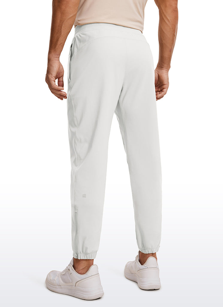 CRZ YOGA Men's Run Slim Fit On the Travel Joggers 32''- Ankle Zipper Khali Barley