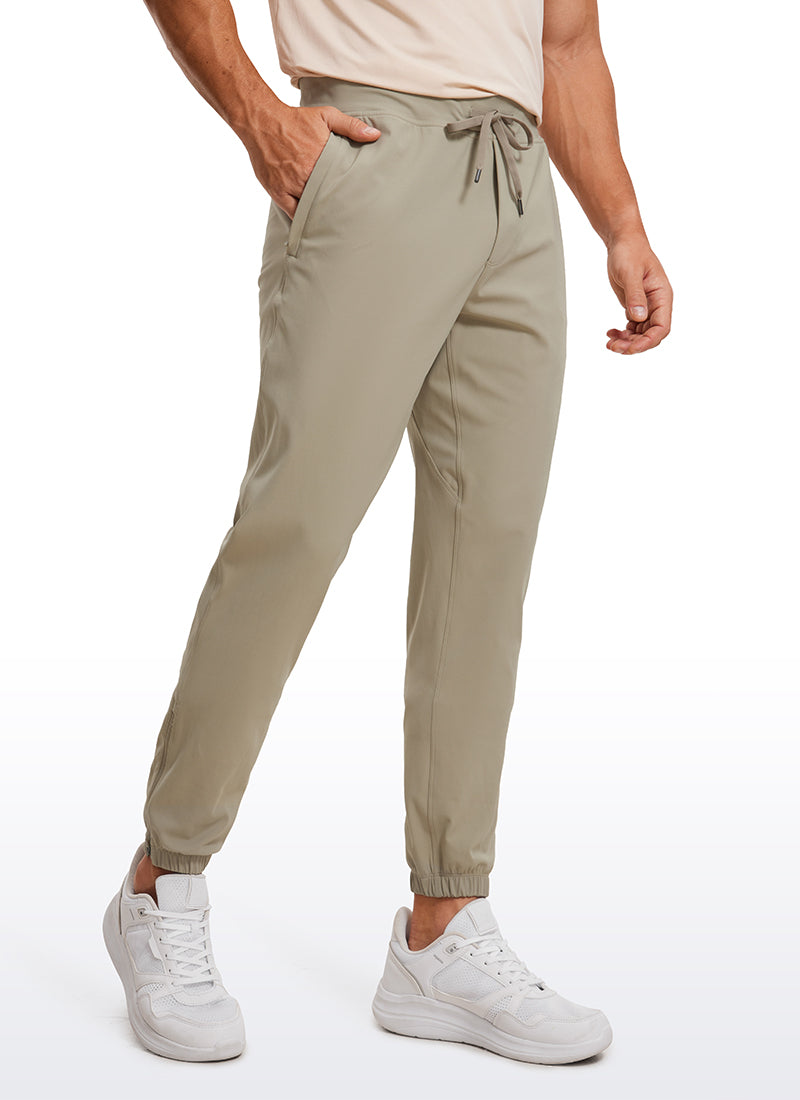 CRZ YOGA Men's Run Slim Fit On the Travel Joggers 32''- Ankle Zipper Khali Barley