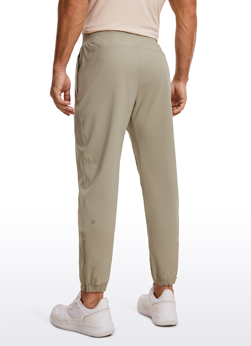 CRZ YOGA Men's Run Slim Fit On the Travel Joggers 32''- Ankle Zipper Khali Barley