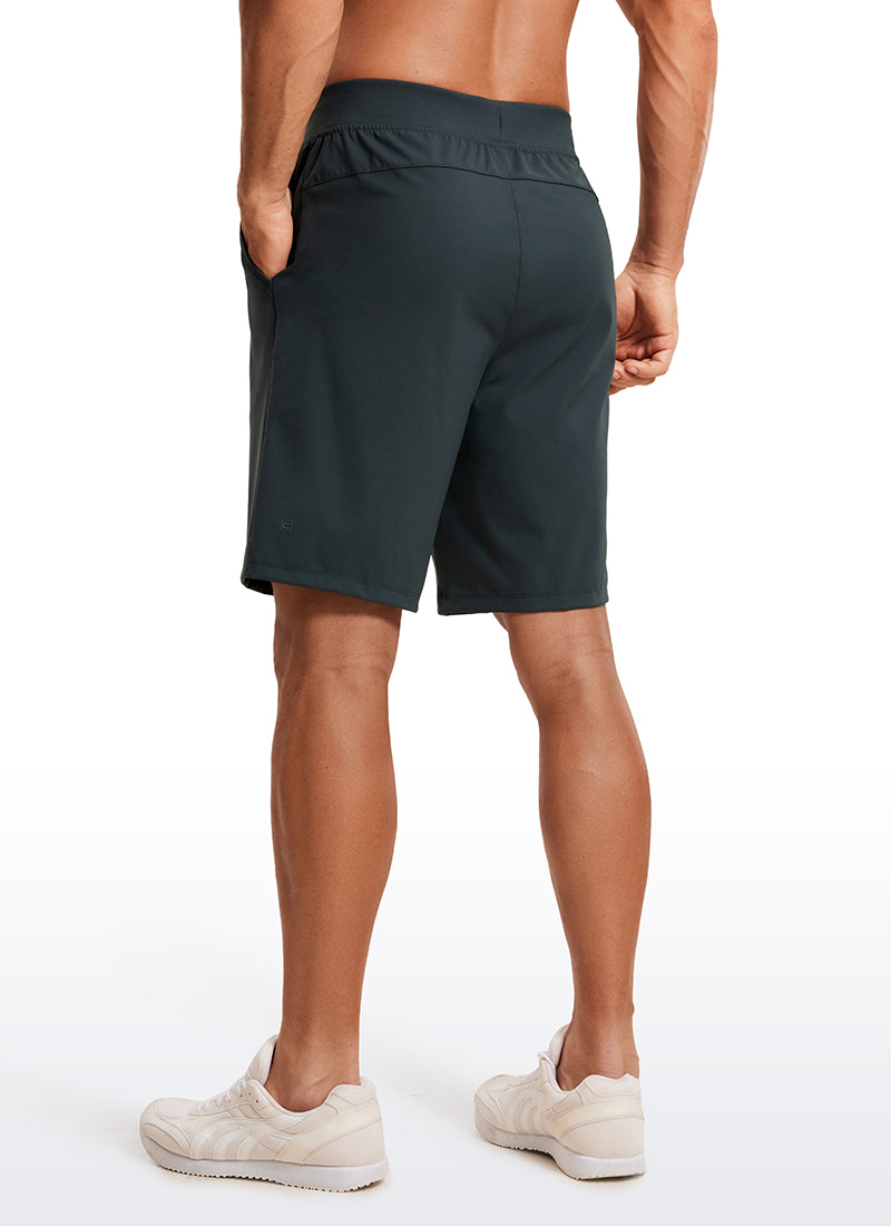 CRZ YOGA Men's Train Relaxed Fit On the Travel Linerless Shorts 9'' Melanite