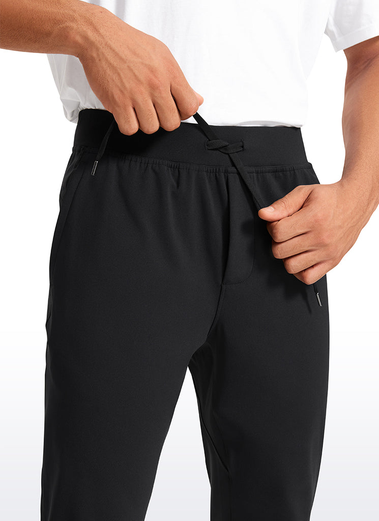 CRZ YOGA Men's Train Relaxed Fit On the Travel Pants 30'' Black