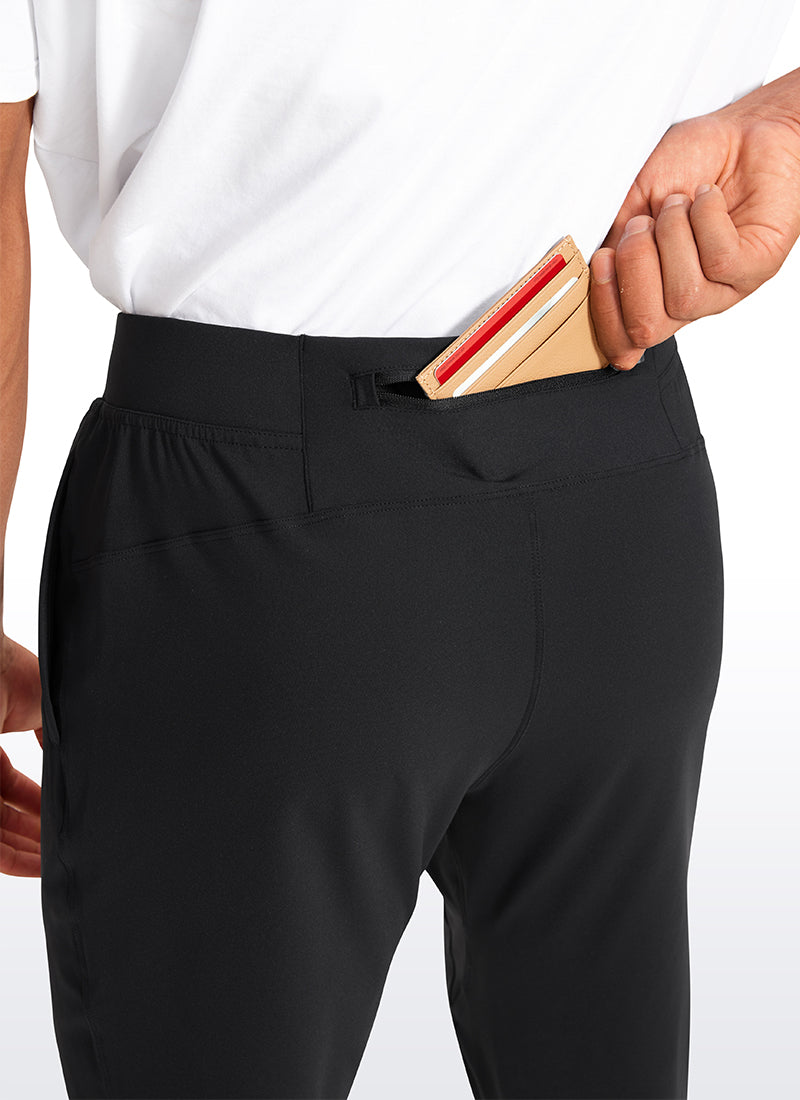 CRZ YOGA Men's Train Relaxed Fit On the Travel Pants 30'' Black