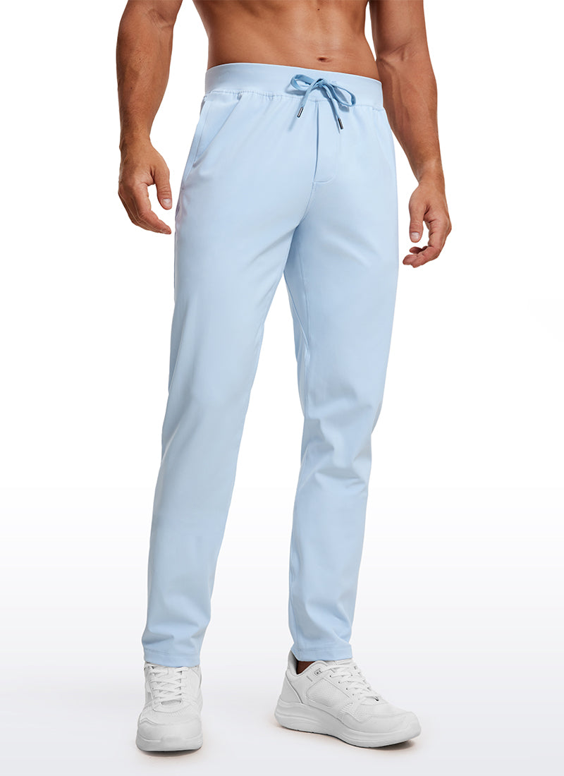 CRZ YOGA Men's Train Relaxed Fit On the Travel Pants 30'' Dark Brown