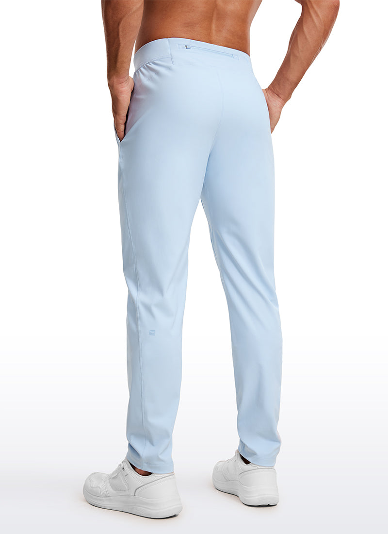 CRZ YOGA Men's Train Relaxed Fit On the Travel Pants 30'' Dark Brown