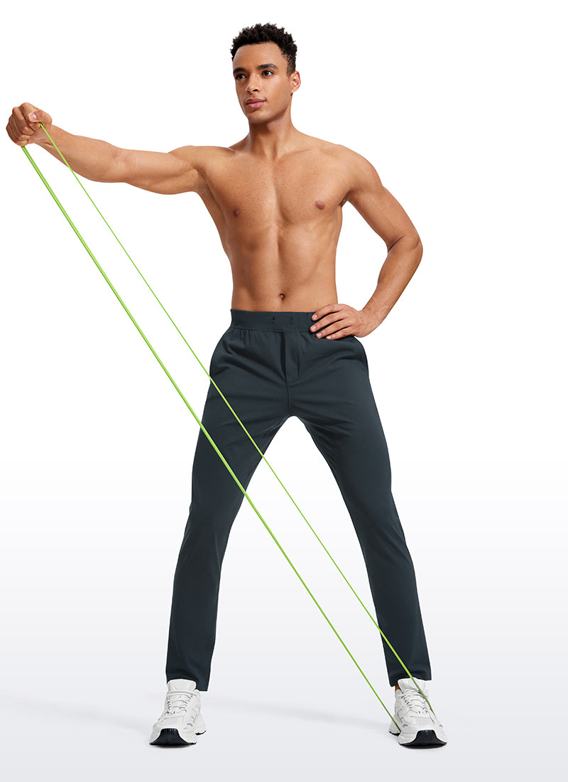 CRZ YOGA Men's Train Relaxed Fit On the Travel Pants 30'' Grey Sage