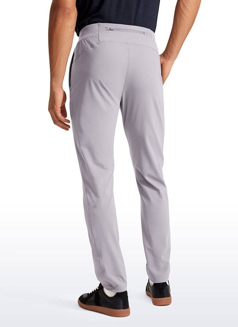 CRZ YOGA Men's Train Relaxed Fit On the Travel Pants 30'' Gull Gray