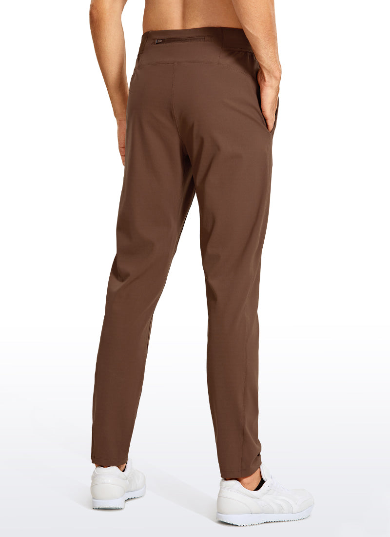 CRZ YOGA Men's Train Relaxed Fit On the Travel Pants 30'' Dark Brown