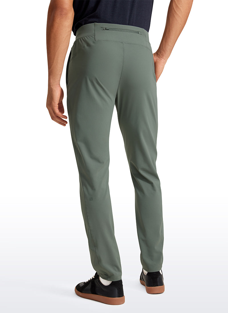 CRZ YOGA Men's Train Relaxed Fit On the Travel Pants 30'' Black