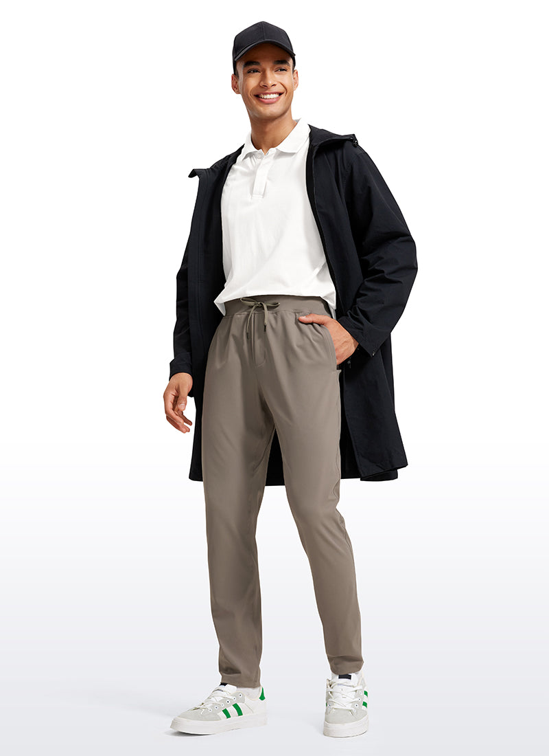 CRZ YOGA Men's Train Relaxed Fit On the Travel Pants 30'' Cliff Ash