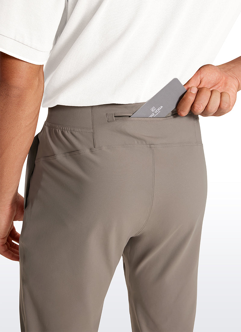 CRZ YOGA Men's Train Relaxed Fit On the Travel Pants 30'' Cliff Ash