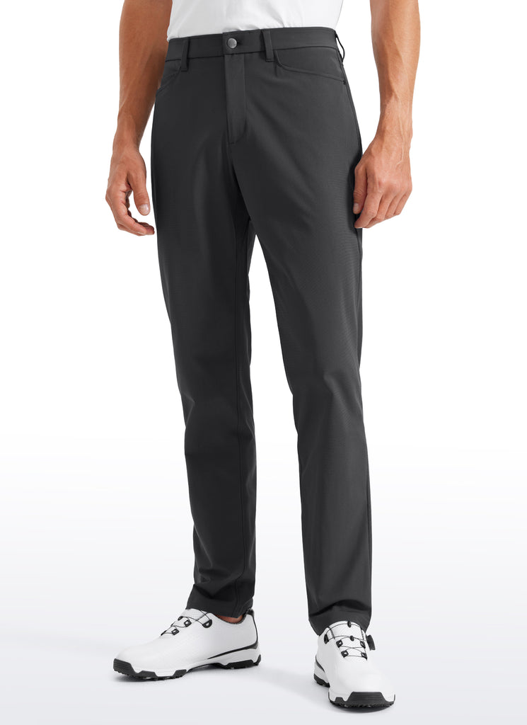 CRZ YOGA Mens Work Slim Fit All-Day Comfort Golf Pants 5 Pockets 32'' Gull Gray