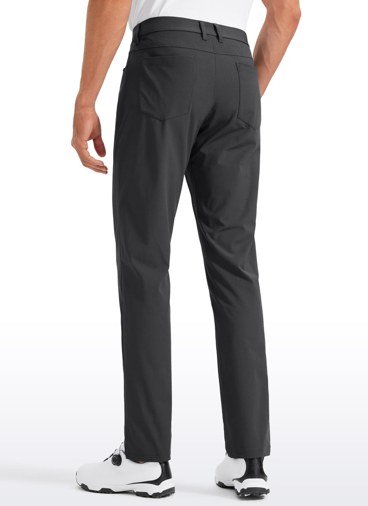 CRZ YOGA Mens Work Slim Fit All-Day Comfort Golf Pants 5 Pockets 32'' Gull Gray