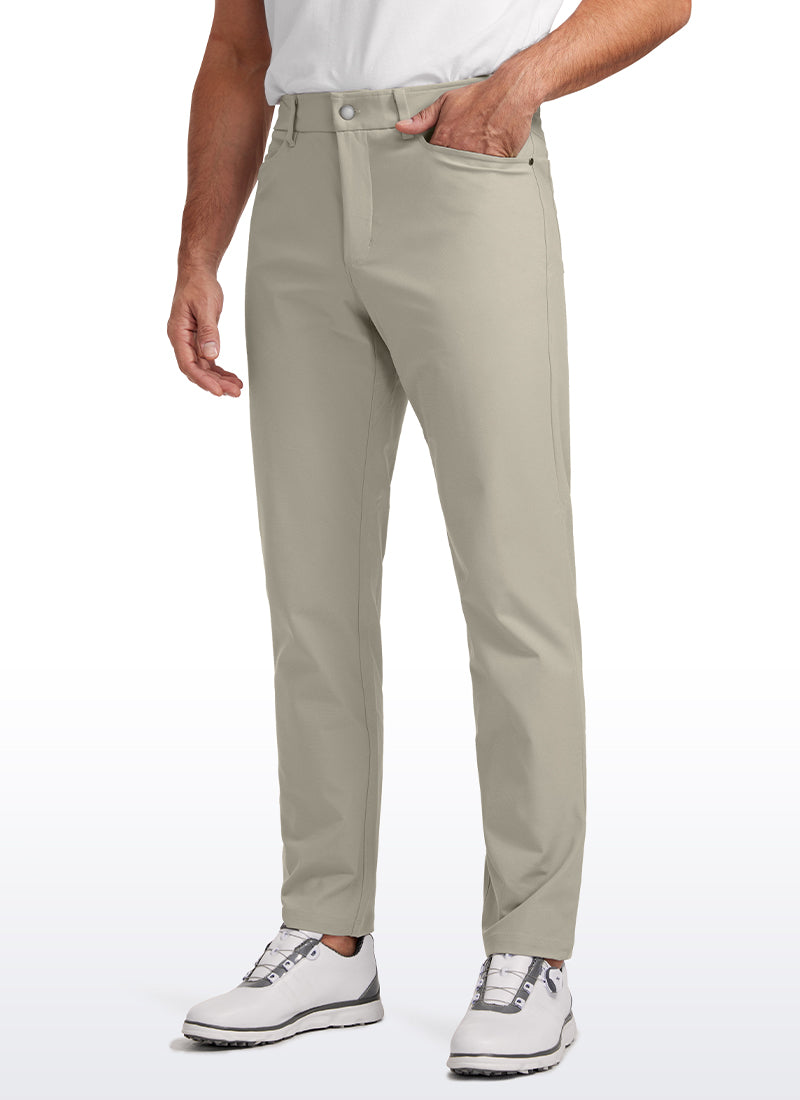 CRZ YOGA Mens Work Slim Fit All-Day Comfort Golf Pants 5 Pockets 30'' Khali Barley