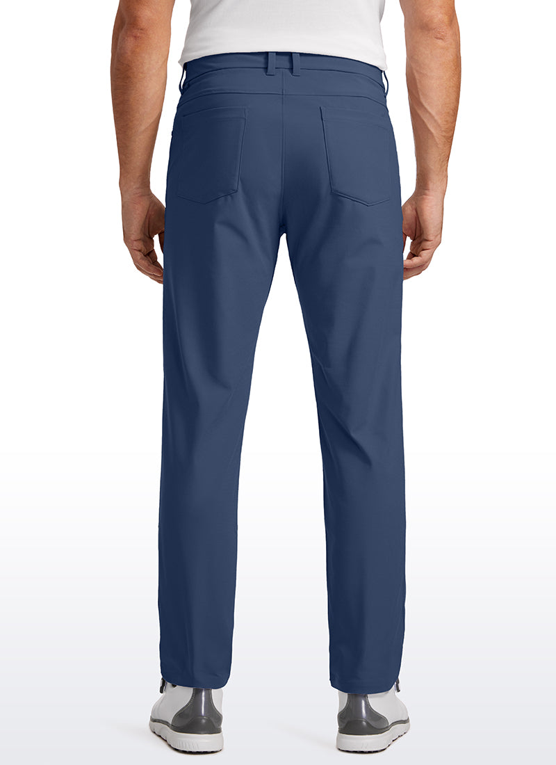 CRZ YOGA Mens Work Slim Fit All-Day Comfort Golf Pants 5 Pockets 32'' Electric Blue