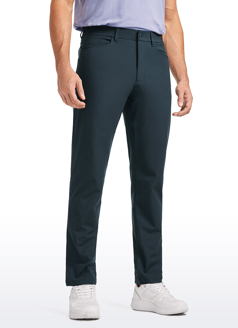 CRZ YOGA Mens Work Slim Fit All-Day Comfort Golf Pants 5 Pockets 30'' True Navy