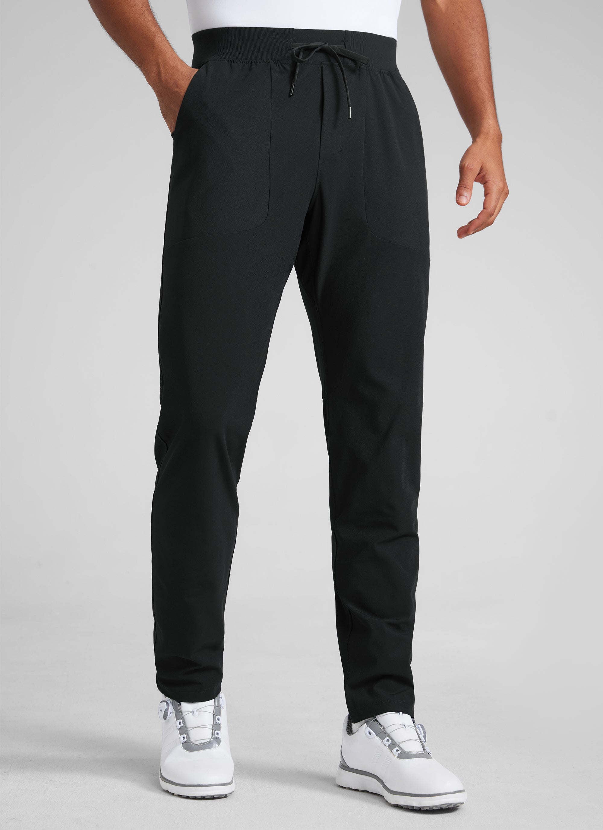 CRZ YOGA Men All Day Comfy Quick Dry with Pockets Golf Pants 31'' Grey Sage