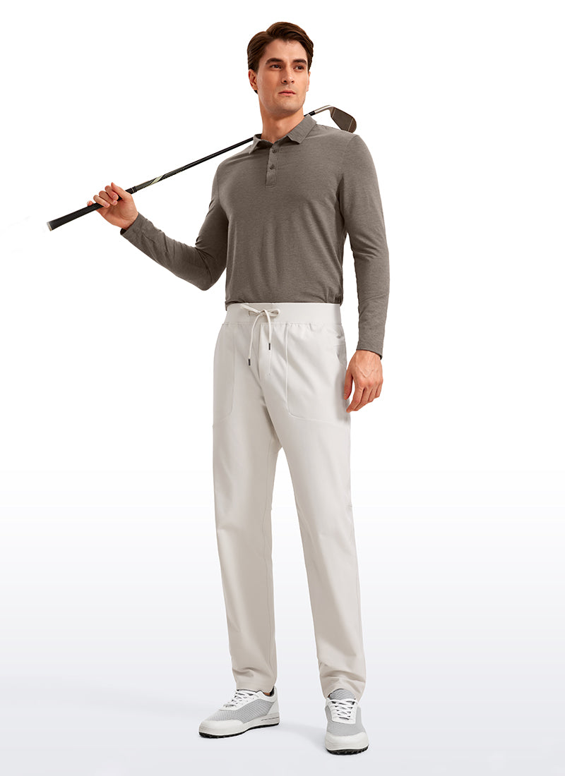 CRZ YOGA Men All Day Comfy Quick Dry with Pockets Golf Pants 31'' Platinum Grey