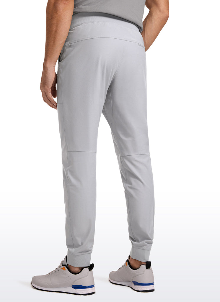 CRZ YOGA Mens Work Slim Fit All-Day Comfort Golf Joggers 30'' Raw Linen