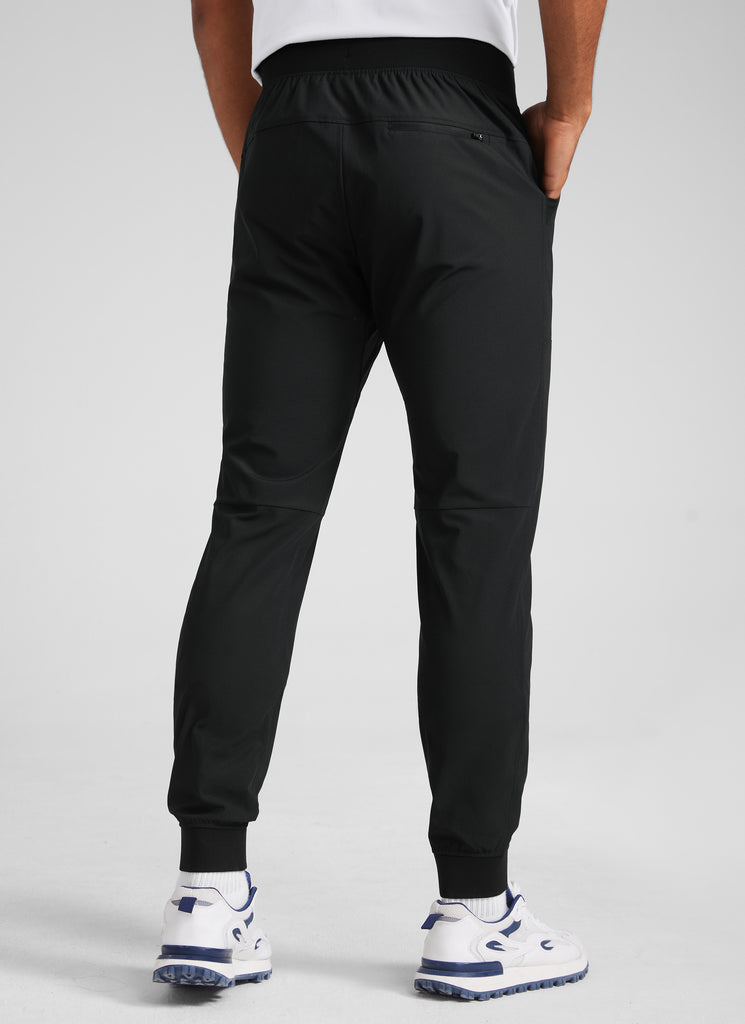 CRZ YOGA Men All Day Comfy Slim-Fit Golf Joggers 32'' with Pockets Black